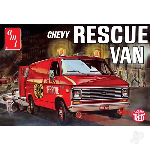 1:25 1975 Chevy Rescue Van - Red