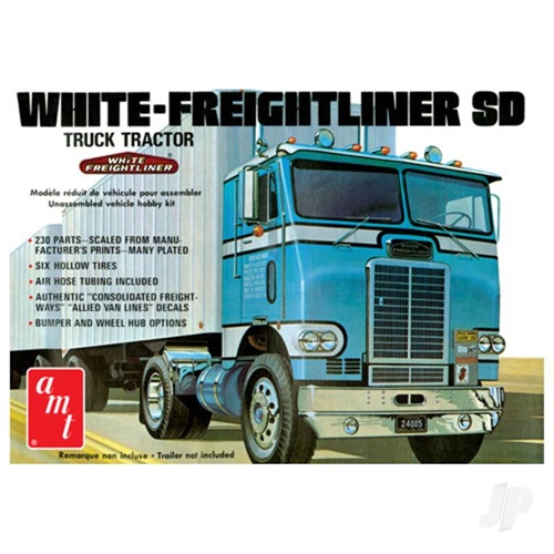 1:25 White Freightliner Single Drive Tractor