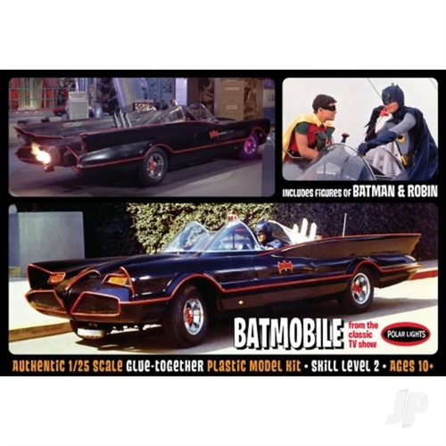 125 Batman 1966 Batmobile with Batman and Robin figures
