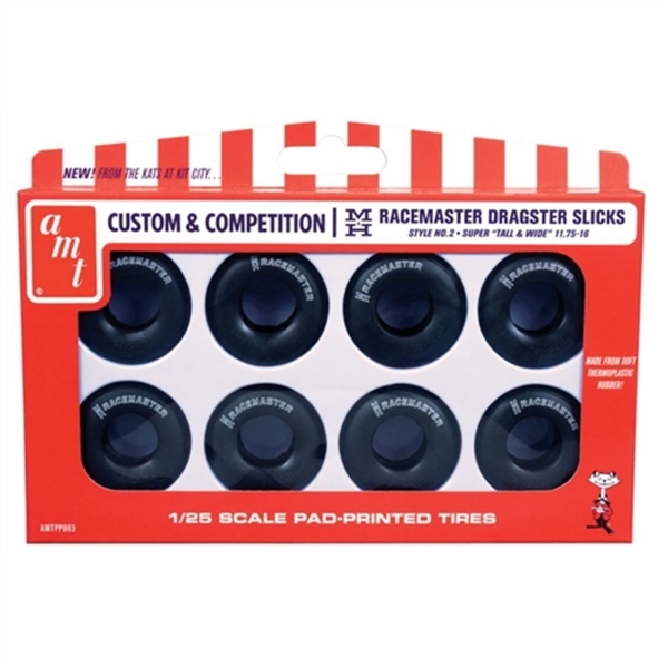 1:25 M&H Racemasters Jumbo Drag Slicks Tire Pack