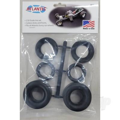 1:16 Funny Car Tire set bagged with punched header card