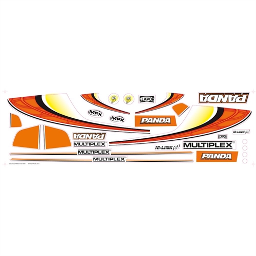 Decal Sheet Panda, Orange