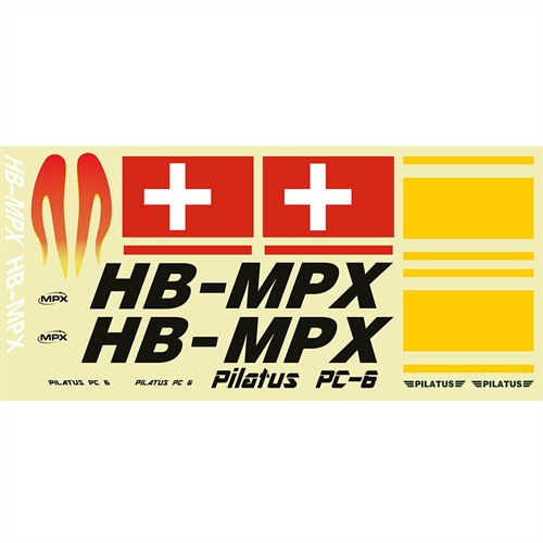 Pilatus Decal Set red
