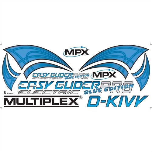 Decal Sheet EasyGlider PRO electric Blue Edition