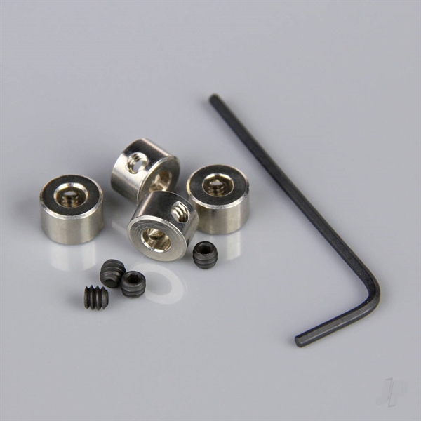 1/8in Plated Brass Dura-Collars (3mm) (12 pcs per package)