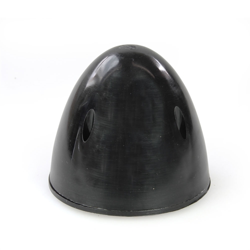 3 1/2in (89mm) Black Flatback Nylon Spinner