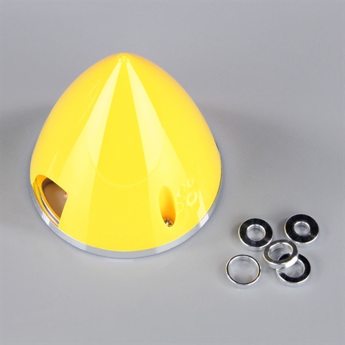 45mm Yellow Spinner with Aluminium Back Plate