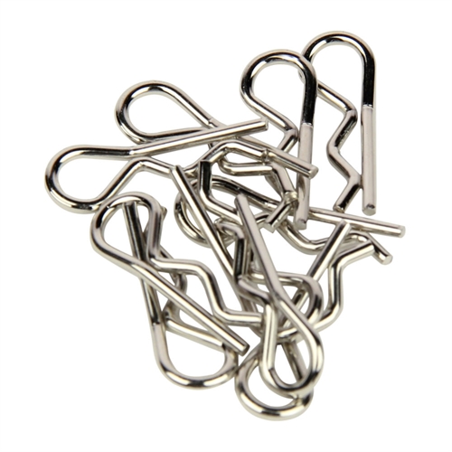 Body Clips, Standard Bent, Silver (10pcs)