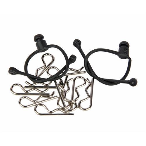 Body Clips (10pcs) with Black Retainers (2pcs)