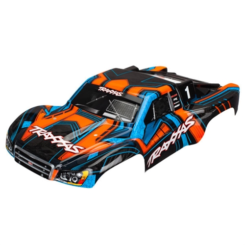 Body, Slash 4X4, orange and blue (painted w/decals)