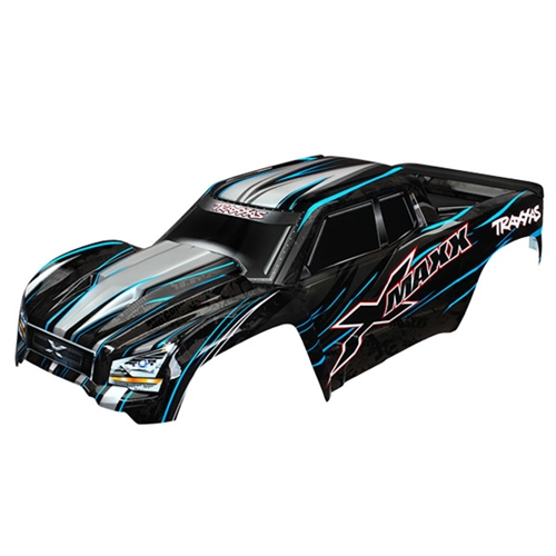 Body, X-Maxx, blue (painted, decals applied)