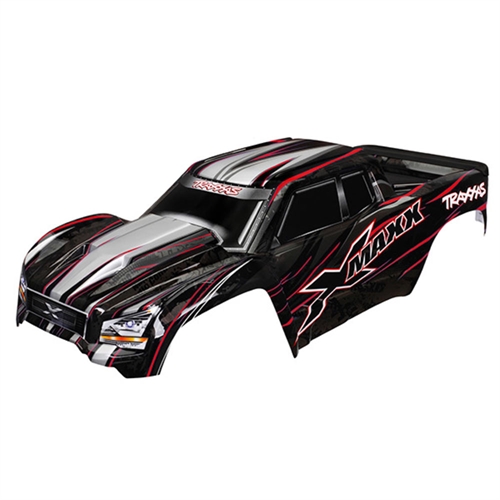 Body, X-Maxx, red (painted, decals applied)