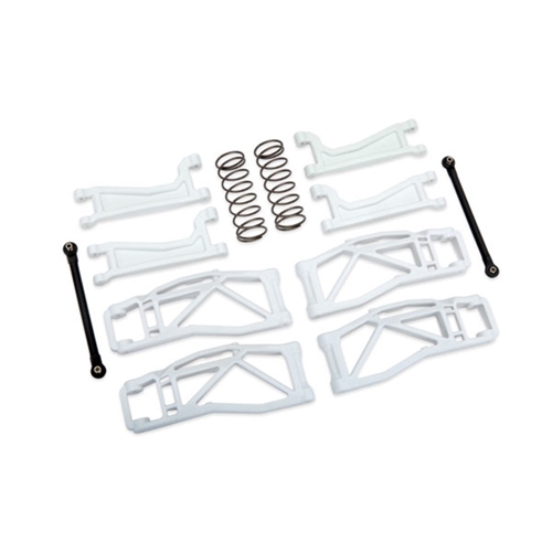 Suspension kit, WideMaxx, white (includes front & rear suspension arms, front toe links, rear shock springs)