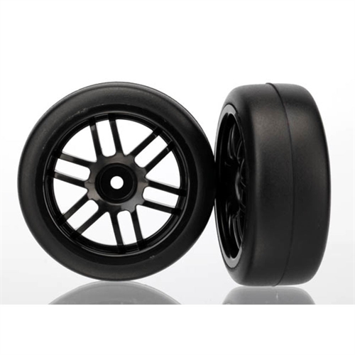 Tires & wheels:Rally wheels, black w/1.9 Gymkhana slick  (2)