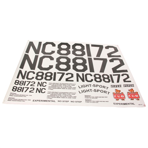 J-3 Piper Cub Decal Set for SEA-74