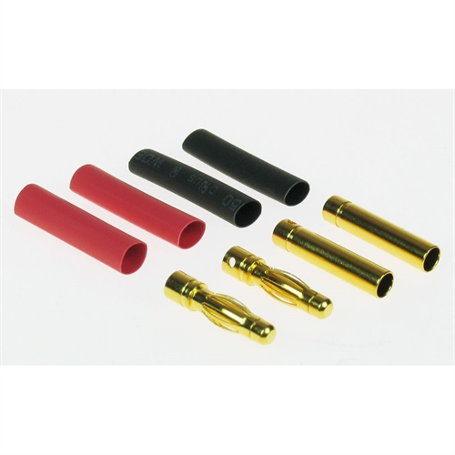 4mm Gold Connector Set (2 Pairs + Shrink)