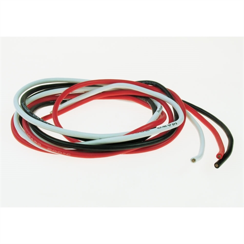 14SWG SILICONE WIRE WHITEBLKRED 1MT
