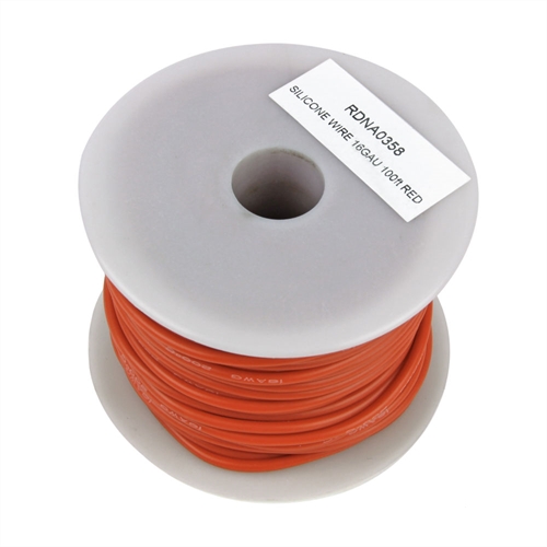 "Silicone Wire, 16ga, 100ft Red"