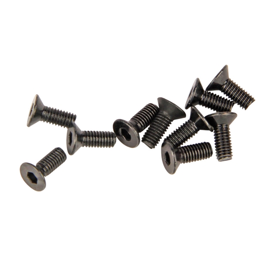 Helion M3 Countersunk Screws Black (3x8mm) Allen Head 10pcs
