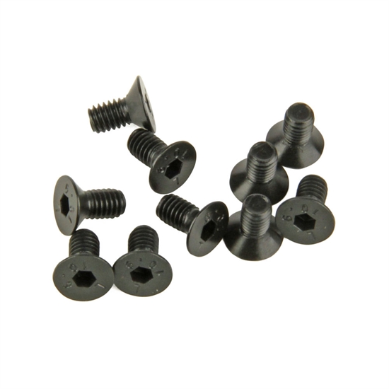 Helion M4 Countersunk Screws Black (4x8mm) Allen Head 10pcs