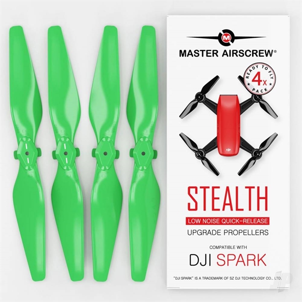 4.7x2.9 DJI Spark STEALTH Upgrade Propeller Set, 4x Green