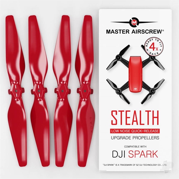 4.7x2.9 DJI Spark STEALTH Upgrade Propeller Set, 4x Red