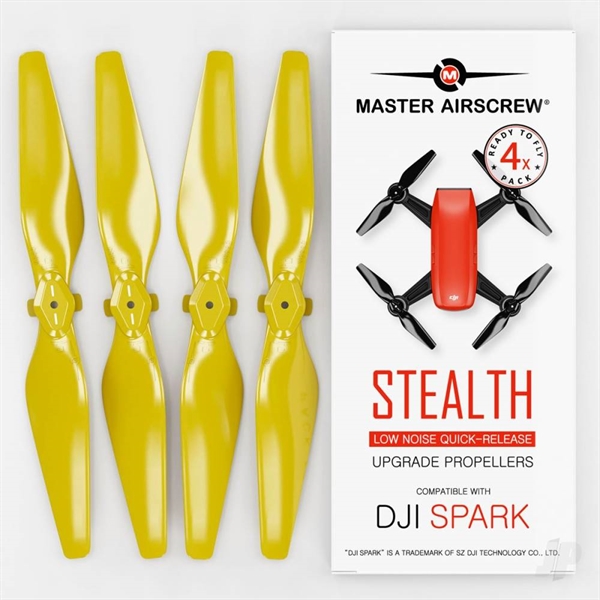 4.7x2.9 DJI Spark STEALTH Upgrade Propeller Set, 4x Yellow