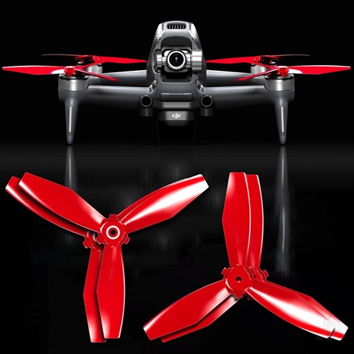 LUDICROUS Multirotor 3-Blade Propeller Set x4 Red for DJI FPV