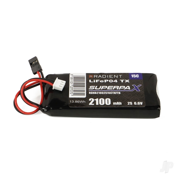 LiFe 2S 6.6V 2100mAh 15C Futaba / Hitec (Tx)