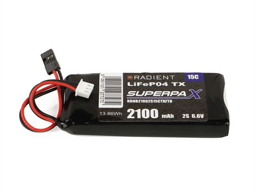 LiFe 2S 6.6V 2100mAh 15C Futaba / Hitec (Tx)