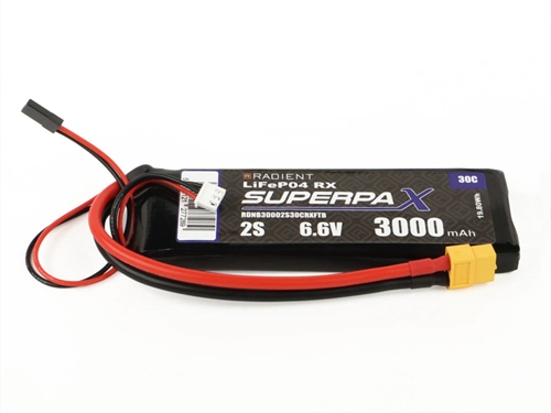 LiFe 2S 6.6V 3000mAh 30C XT60 Futaba / Hitec (Rx)