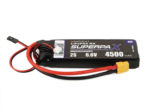 LiFe 2S 6.6V 4500mAh 30C XT60 Futaba / Hitec (Rx)