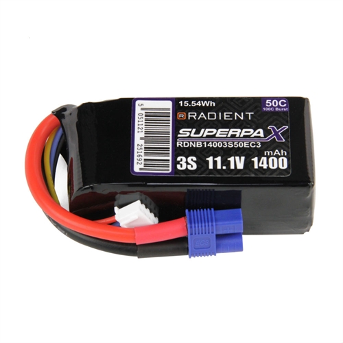 LiPo 3S 1400mAh 11.1V 50C EC3