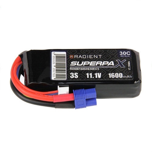 LiPo 3S 1600mAh 11.1V 30C EC3