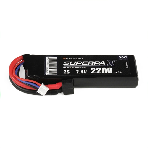 LiPo 2S 2200mAh 7.4V 30C Deans (HCT)