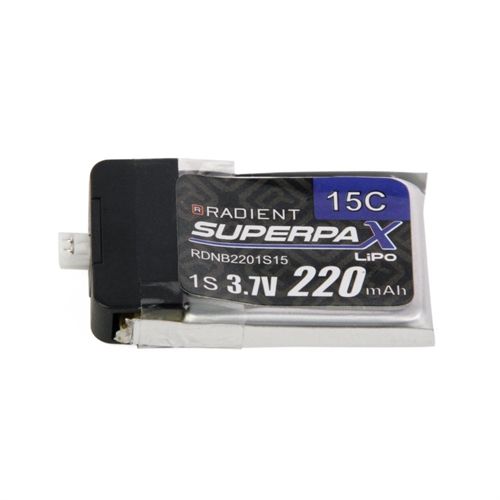 LiPo 1S 220mAh 3.7V 15C Ultra-Micro