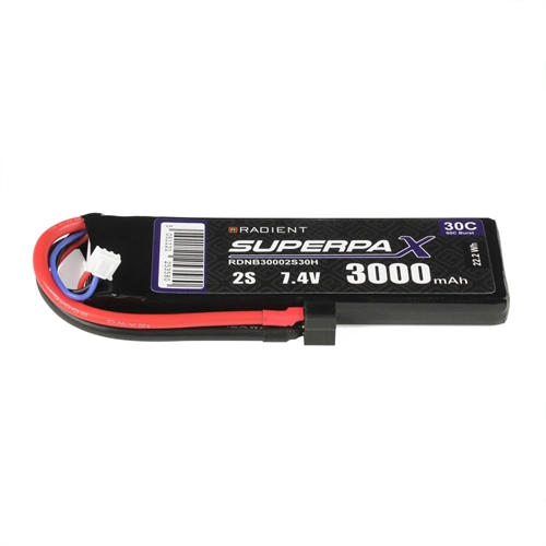 LiPo 2S 3000mAh 7.4V 30C Deans (HCT)