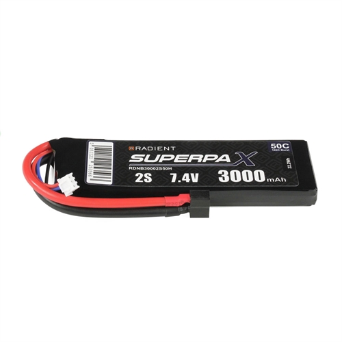 LiPo 2S 3000mAh 7.4V 50C Deans (HCT)