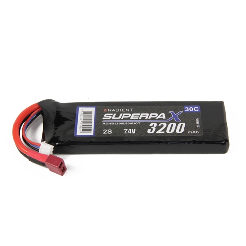 LiPo 2S 3200mAh 7.4V 30C Deans (HCT)