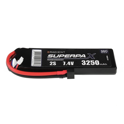 LiPo 2S 3250mAh 7.4V 30C Deans (HCT)
