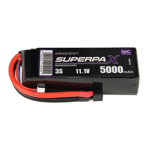 LiPo 3S 5000mAh 11.1V 50C Deans (HCT)