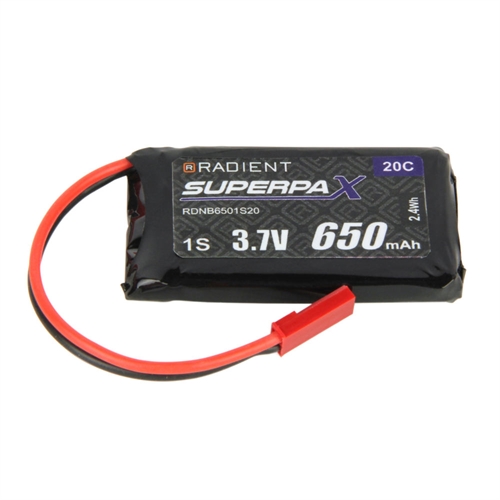 LiPo 1S 650mAh 3.7V 20C JST