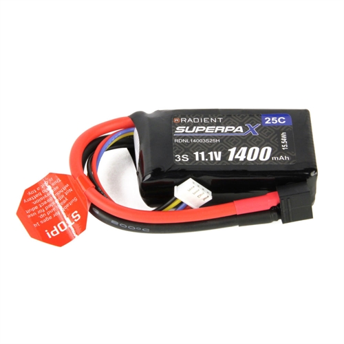 LiPo 3S 1400mAh 11.1V 25C Deans (HCT)