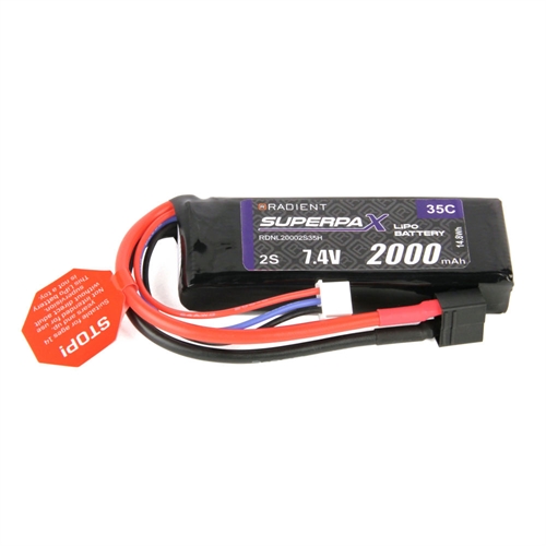 LiPo 2S 2000mAh 7.4V 35C Deans (HCT)