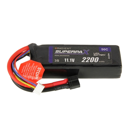 LiPo 3S 2200mAh 11.1V 50C Deans (HCT)