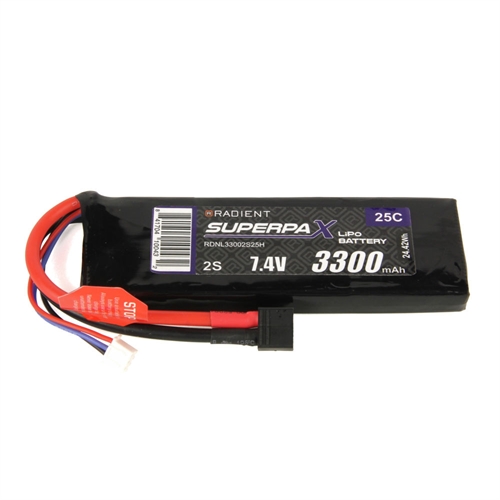 LiPo 2S 3300mAh 7.4V 25C Deans (HCT)