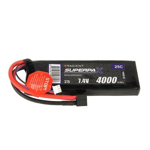 LiPo 2S 4000mAh 7.4V 25C Deans (HCT)