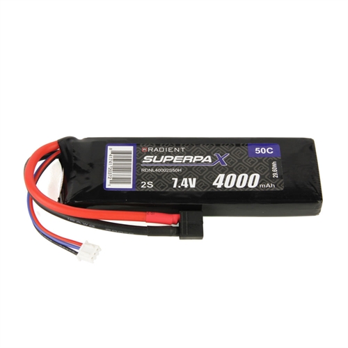 LiPo 2S 4000mAh 7.4V 50C Deans (HCT)