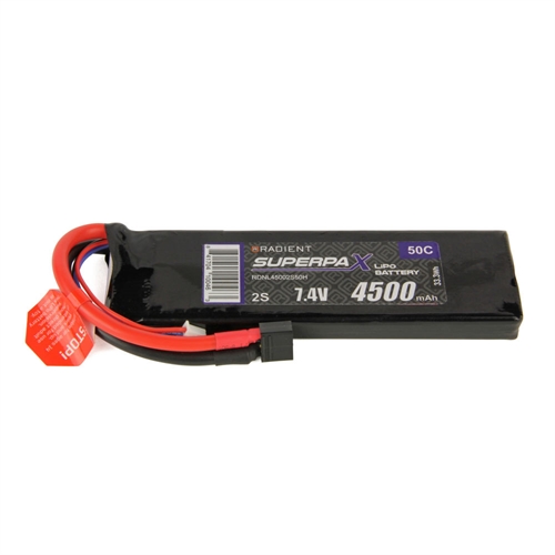 LiPo 2S 4500mAh 7.4V 50C Deans (HCT)