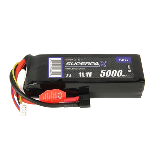 LiPo 3S 5000mAh 11.1V 50C Deans (HCT)